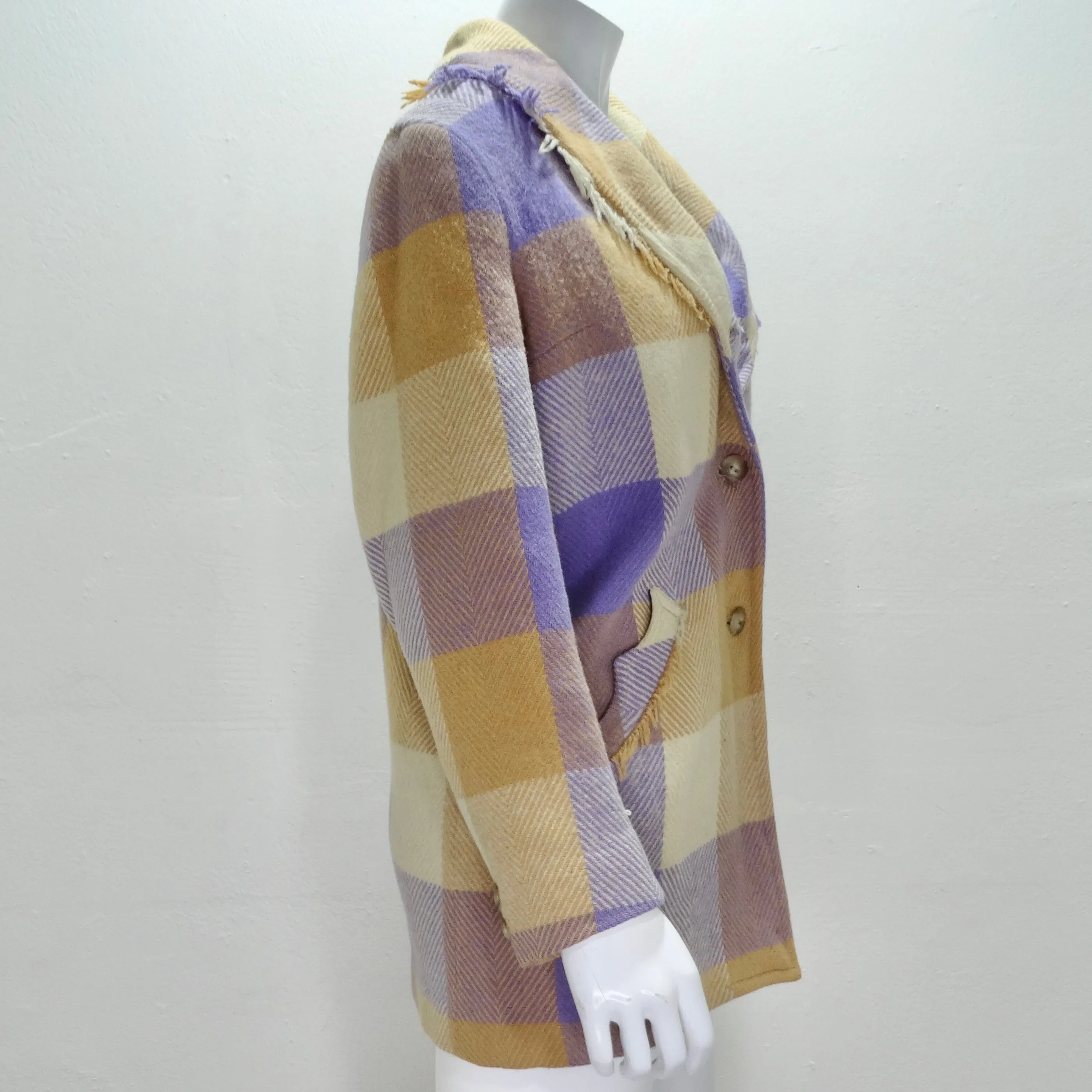 1970s Western Plaid Wool Blazer