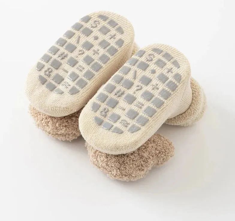 Cartoon Design Warm Soft Soled Baby Socks