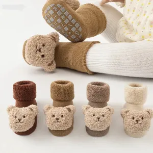 Cartoon Design Warm Soft Soled Baby Socks