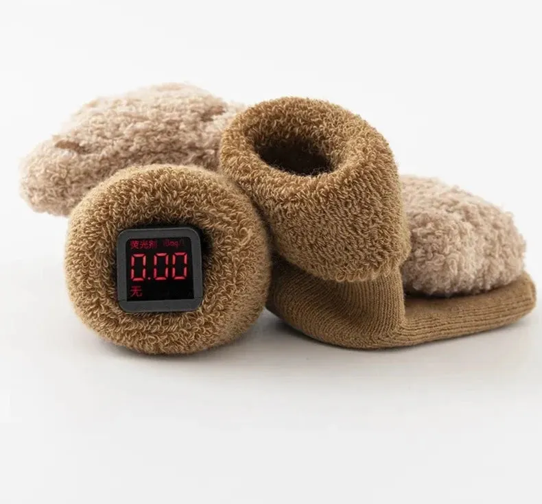 Cartoon Design Warm Soft Soled Baby Socks