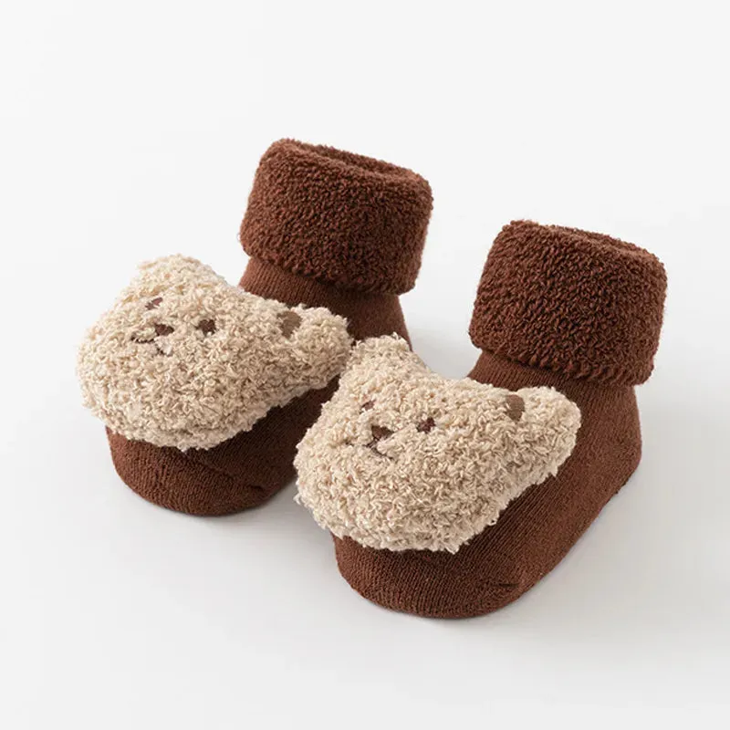 Cartoon Design Warm Soft Soled Baby Socks