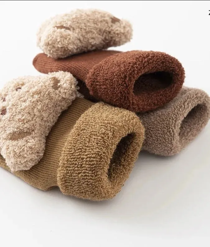 Cartoon Design Warm Soft Soled Baby Socks