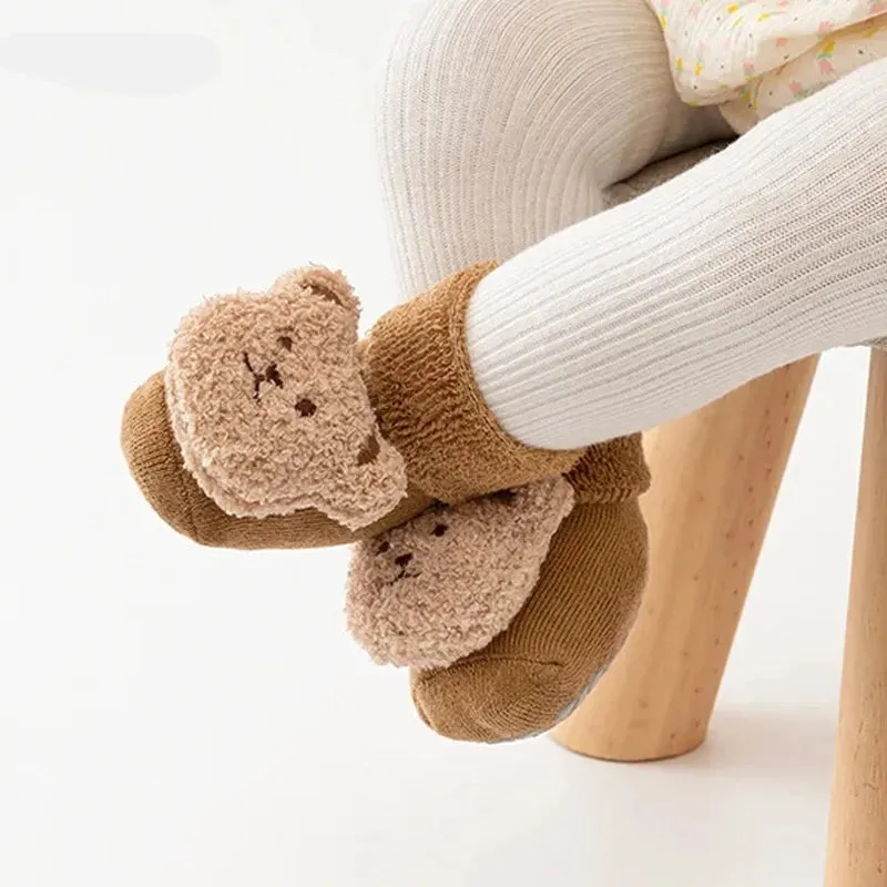 Cartoon Design Warm Soft Soled Baby Socks