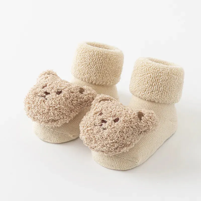 Cartoon Design Warm Soft Soled Baby Socks