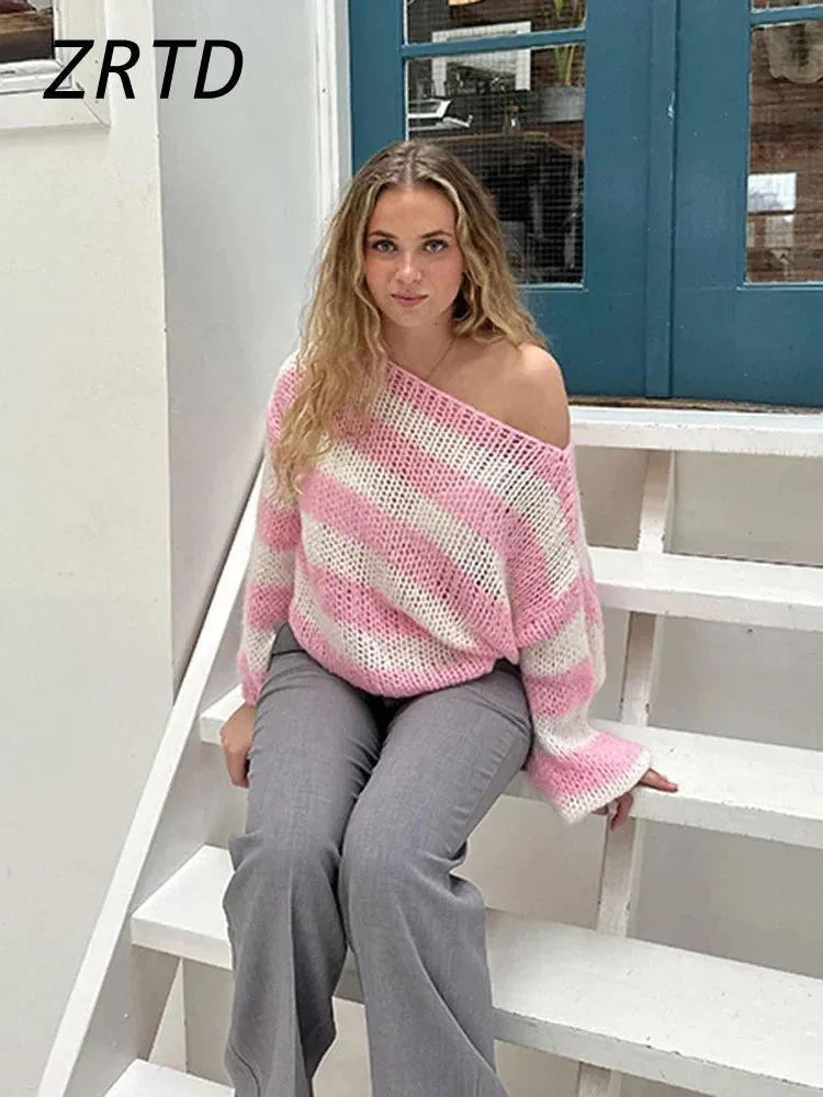 Clara | Fancy Knitted Striped Sweater