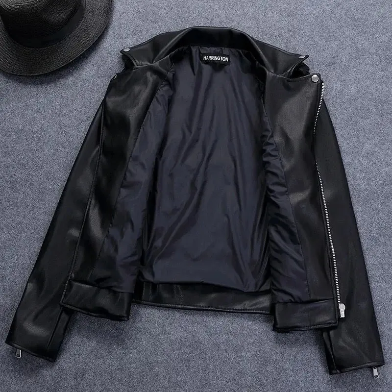 cold weather outfits Joskaa 2024 New Women's Loose-Fit Cropped Leather Jacket Korean Style Motorcycle Student PU Leather Vest Fashionable Spring Autumn