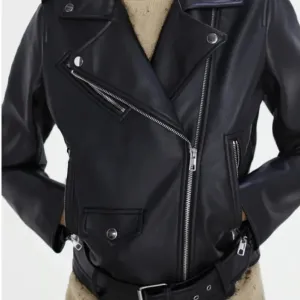 cold weather outfits Joskaa Vintage Motorcycle Leather Jacket Women's Clothing Fast Selling Popular Style Imitation Leather Biker Jacket For Seasonal Wear