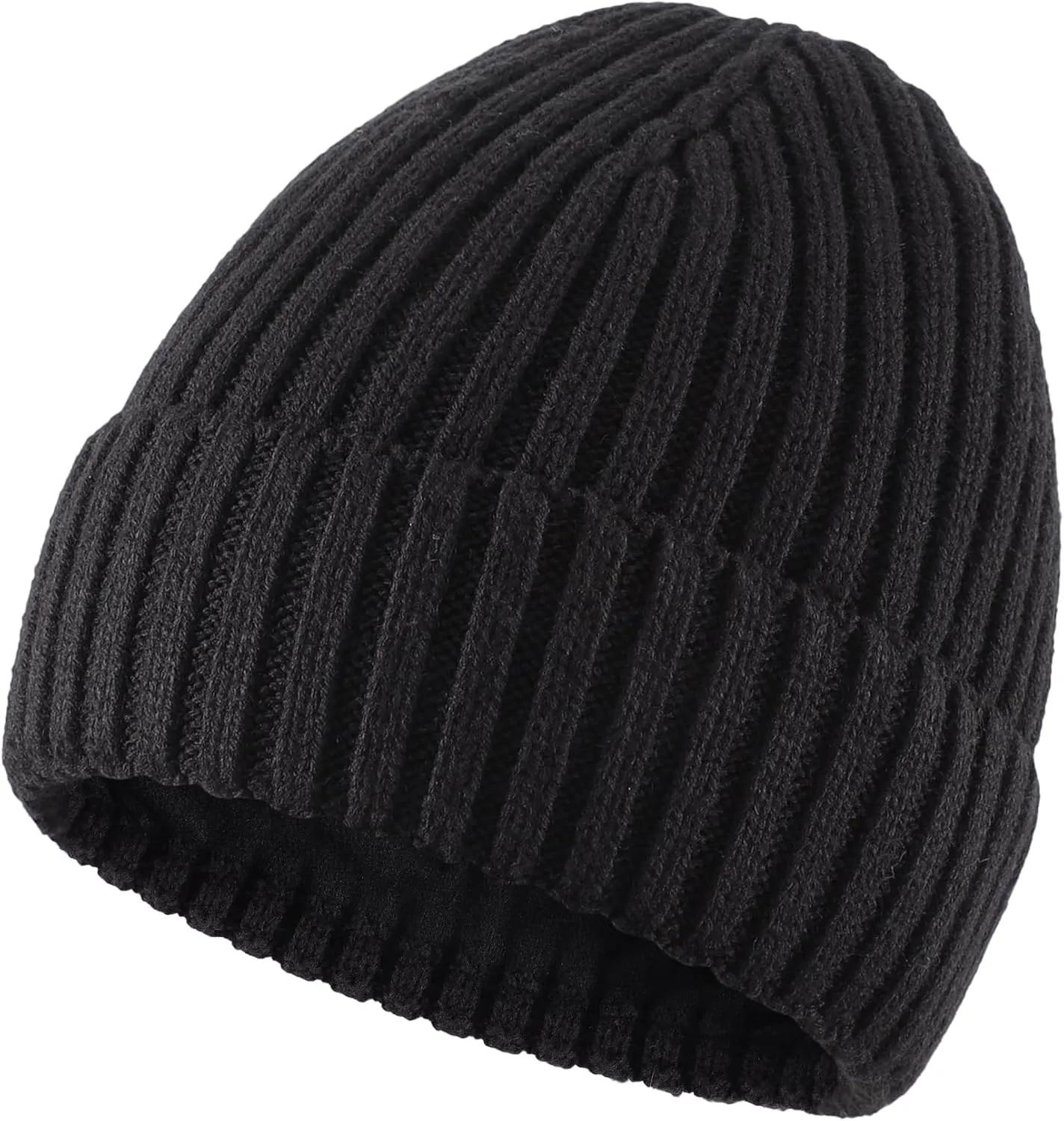 Connectyle Fleece Lined Cuffed Beanie Hat for Men Women Knitted Winter Wool Beanies Skull Cap Warm Watch Hat