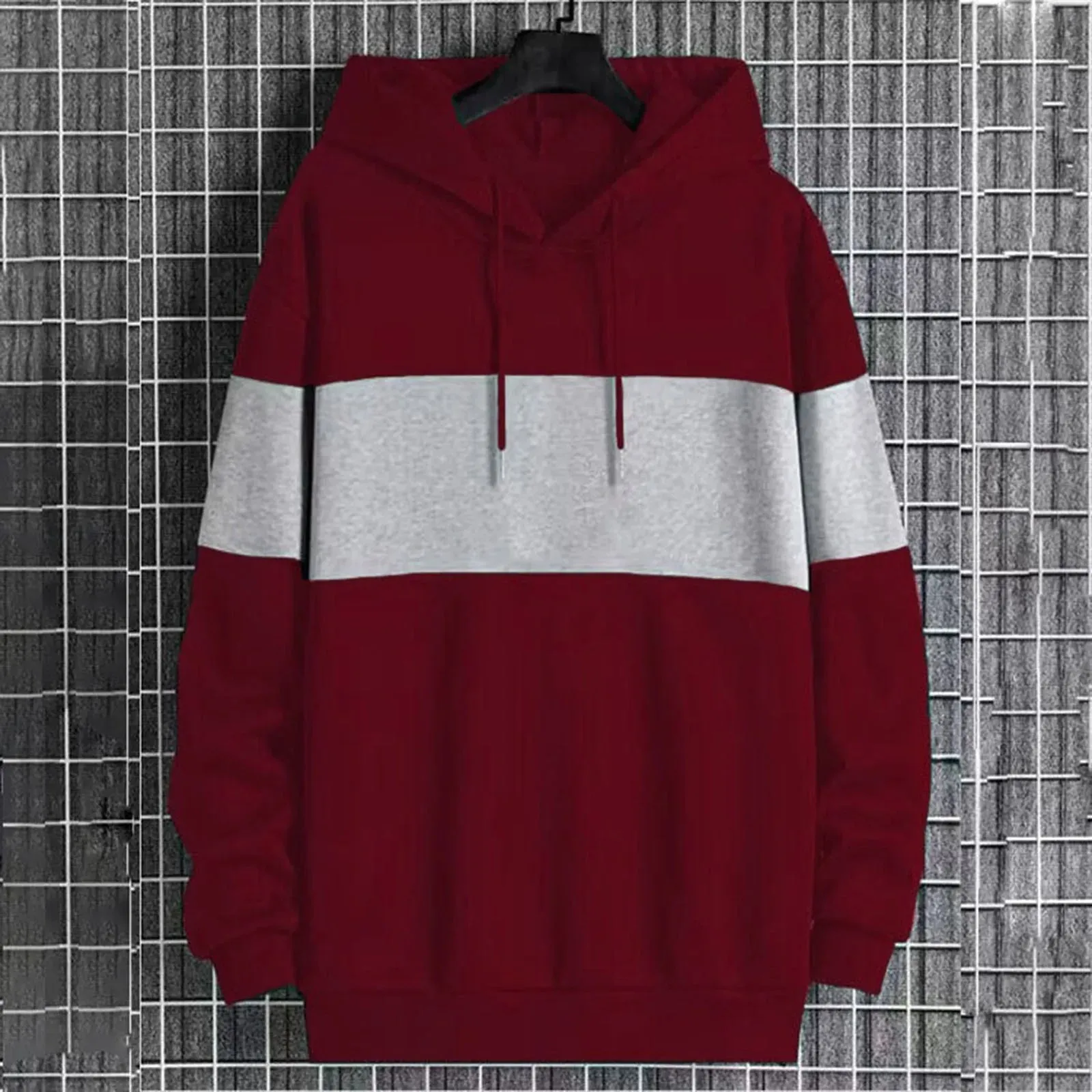 Elevate Your Style: Exclusive Patchwork Hoodie Sweater for Men
