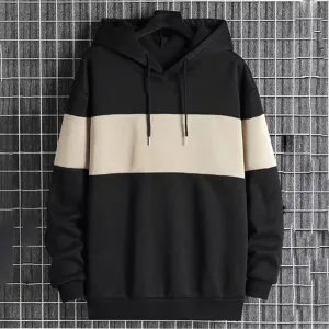 Elevate Your Style: Exclusive Patchwork Hoodie Sweater for Men