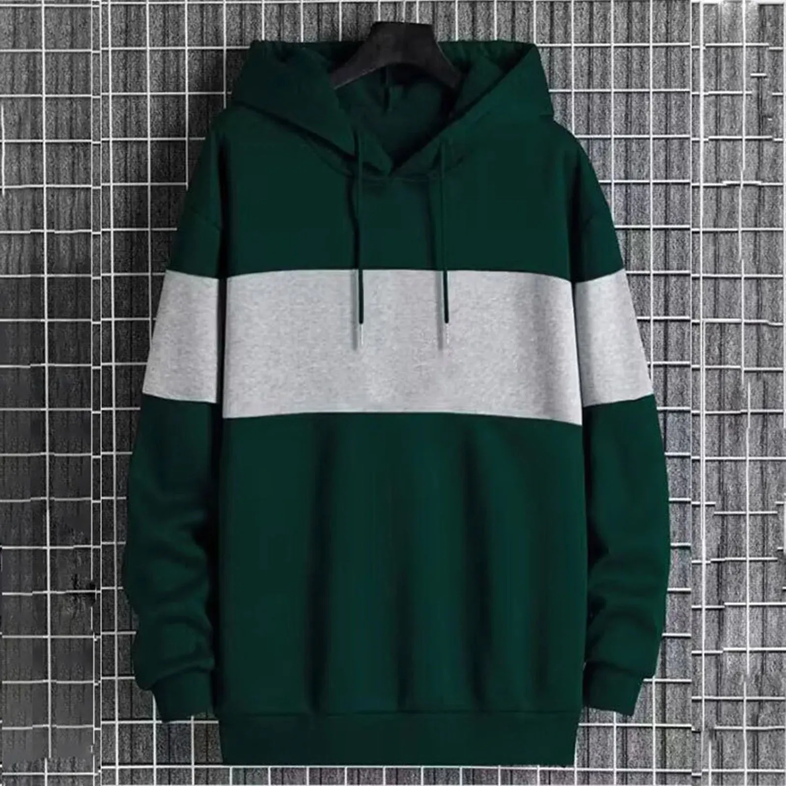 Elevate Your Style: Exclusive Patchwork Hoodie Sweater for Men