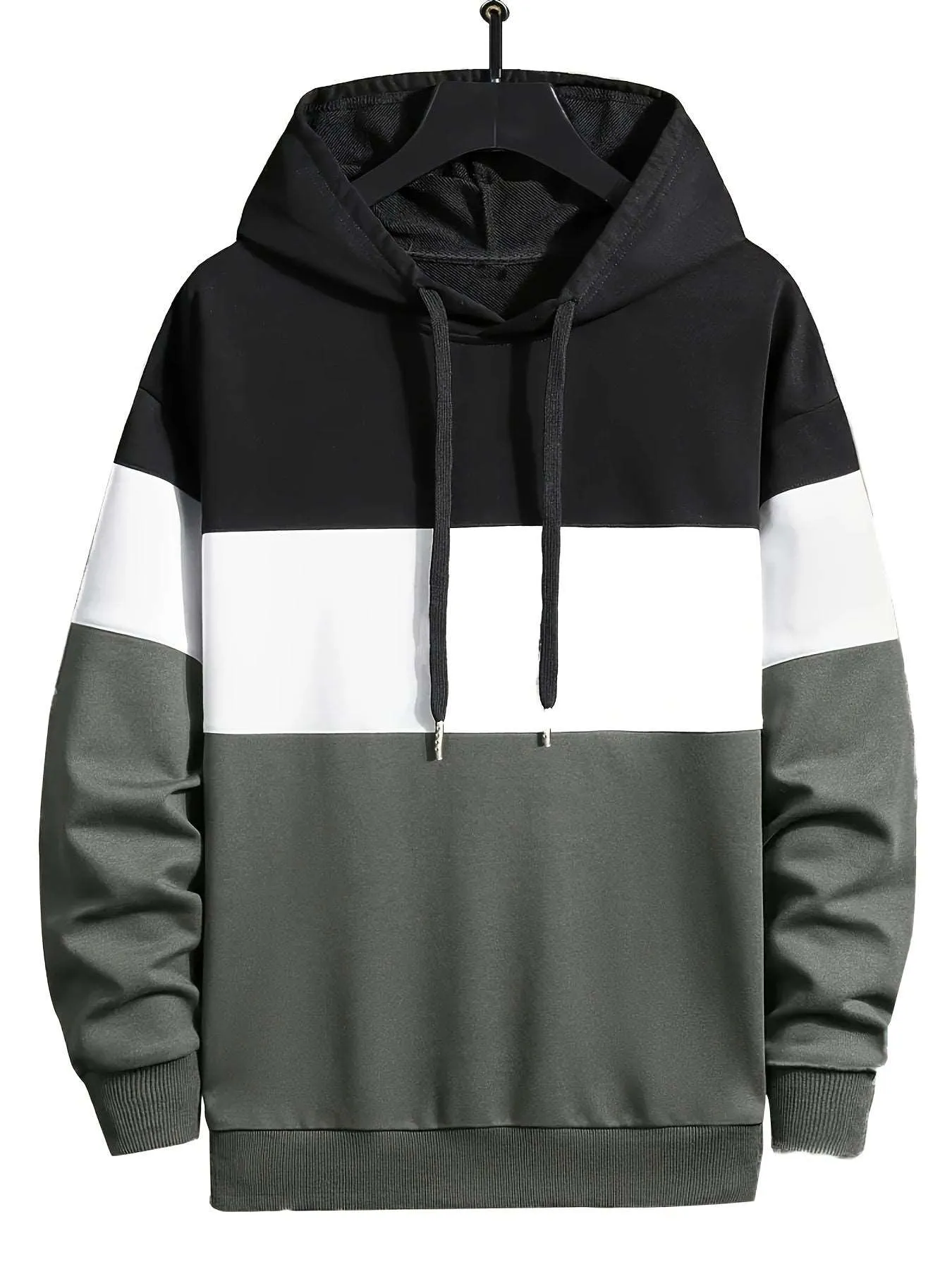 Elevate Your Style: Exclusive Patchwork Hoodie Sweater for Men
