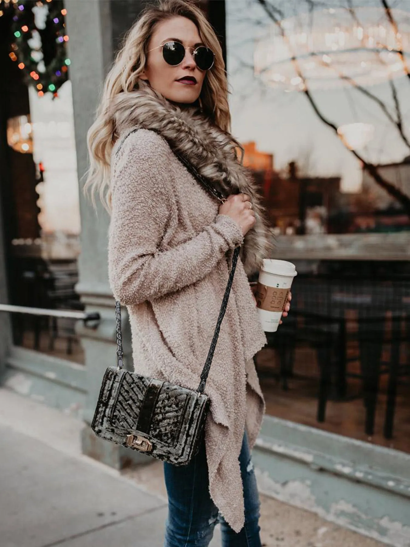 Faux Fur Cardigan