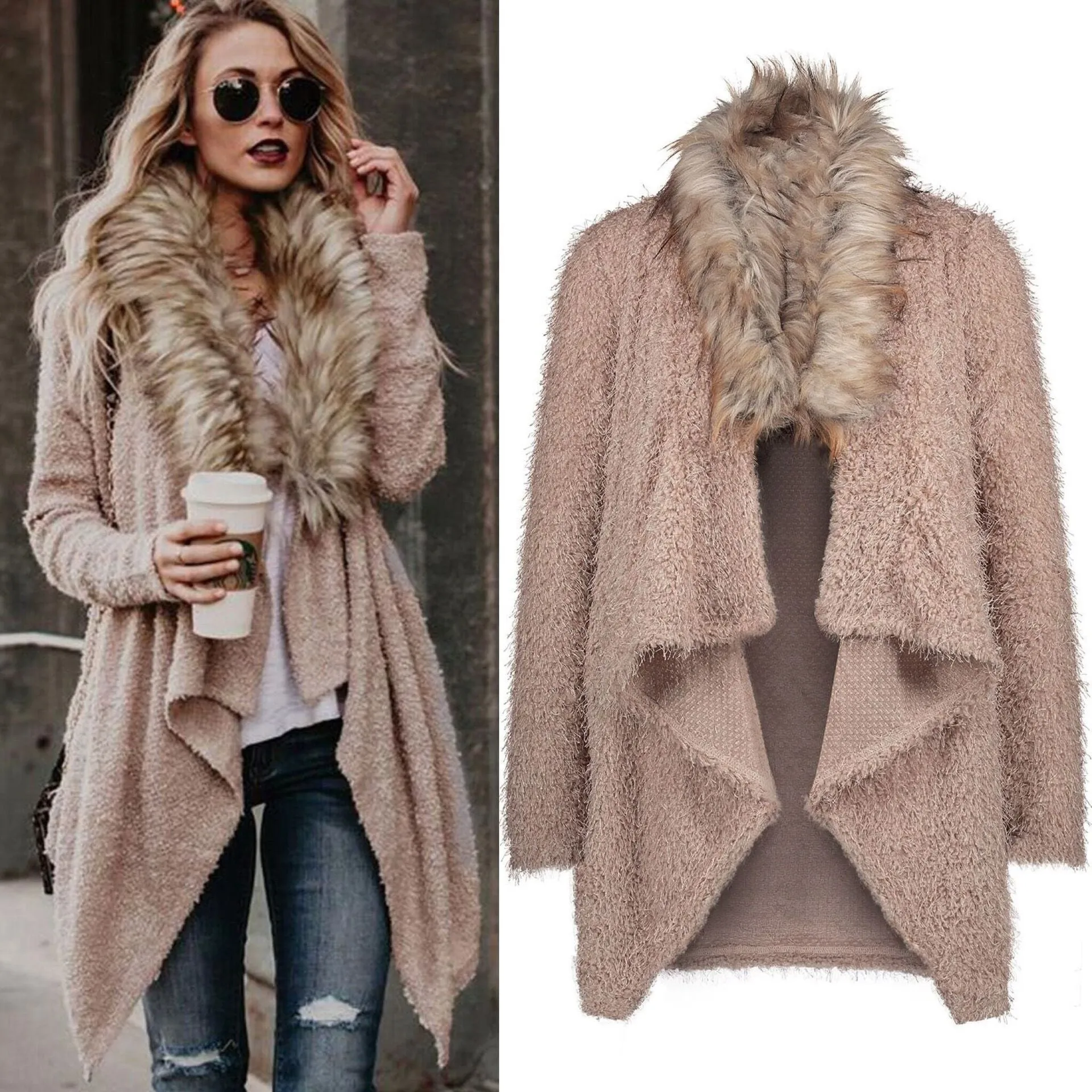 Faux Fur Cardigan
