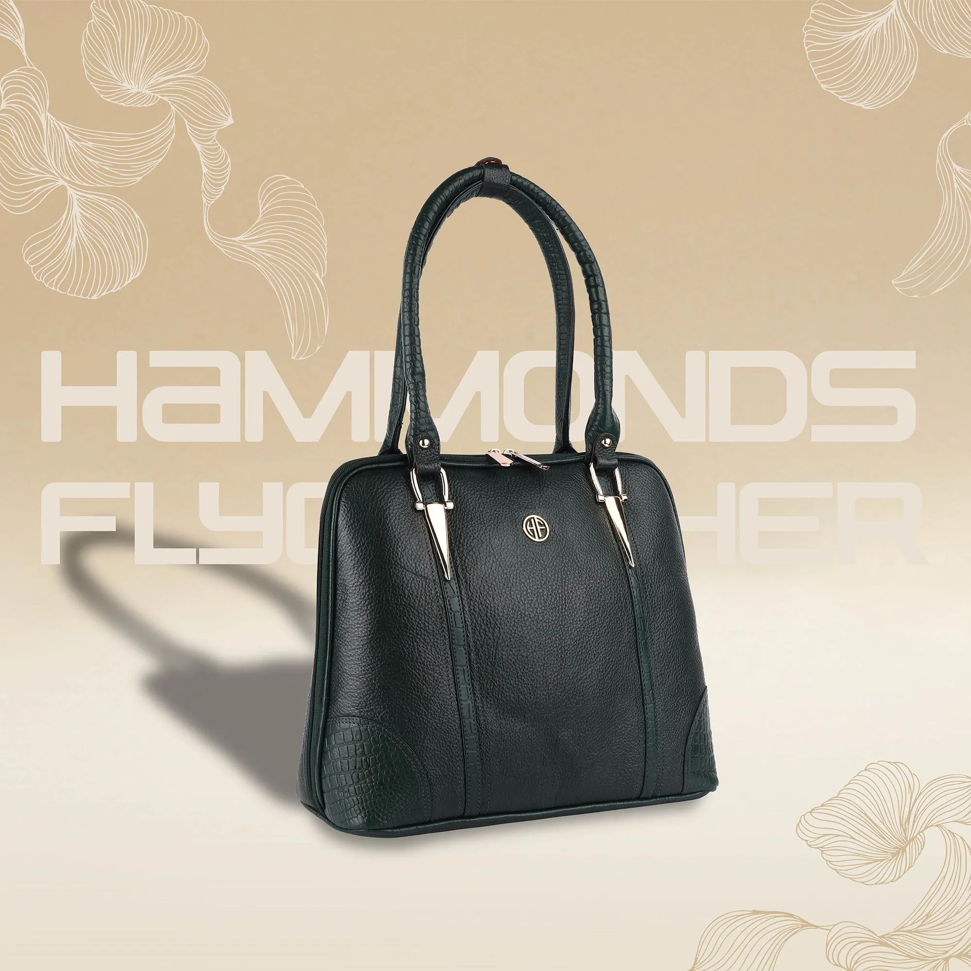 Genuine Leather Ladies Handbag with 2 Main Compartments - Adjustable & Detachable Strap