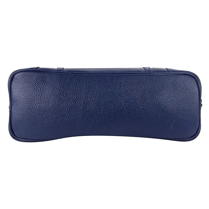 Genuine Leather Ladies Handbag with 2 Main Compartments - Adjustable & Detachable Strap