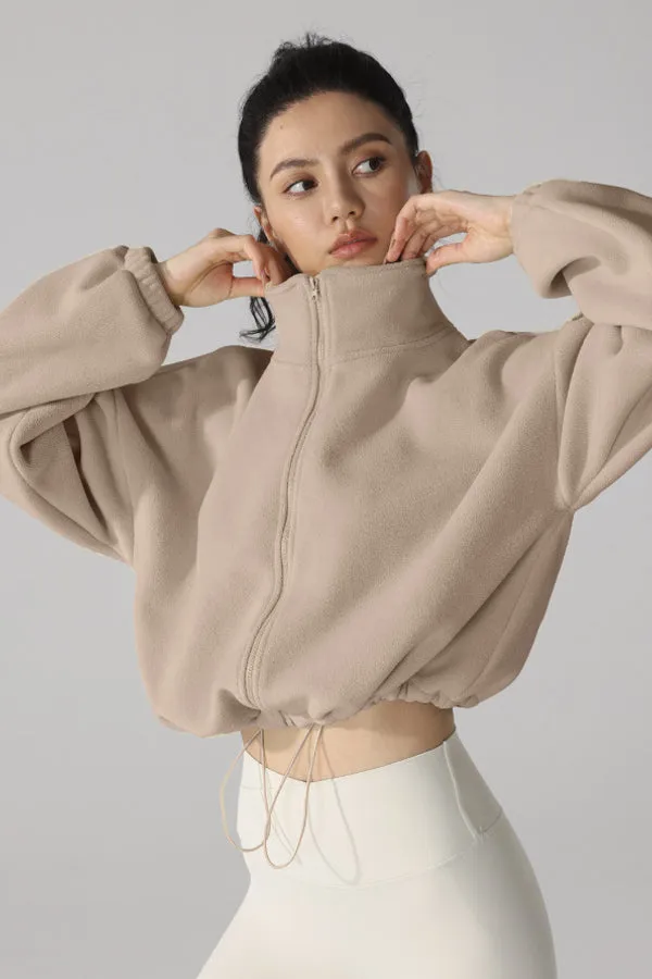 High Neck Fleece Jacket