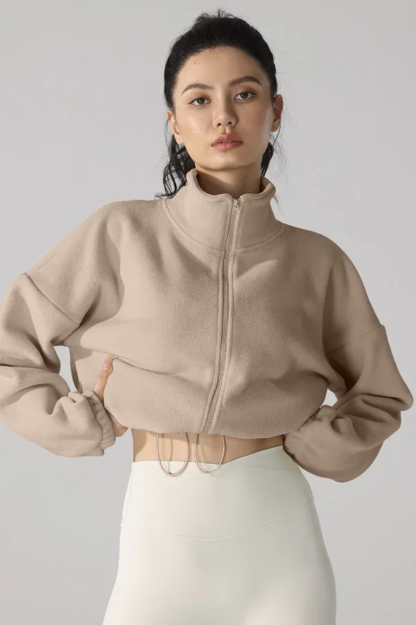 High Neck Fleece Jacket