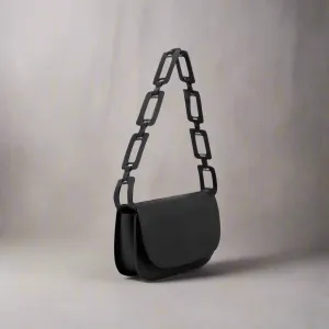 Inez Black Recycled Vegan Shoulder Bag