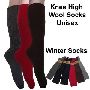 Knee High Wool Socks (unisex) / Winter Socks