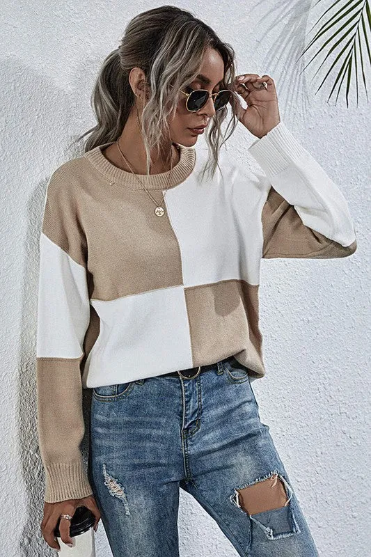 Knit's Worth It Color Block Sweater