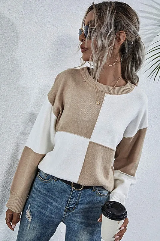 Knit's Worth It Color Block Sweater