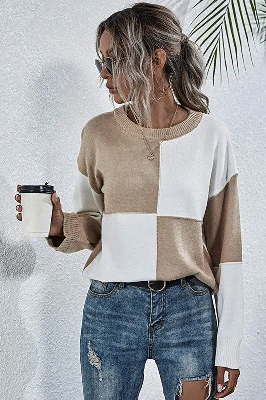Knit's Worth It Color Block Sweater