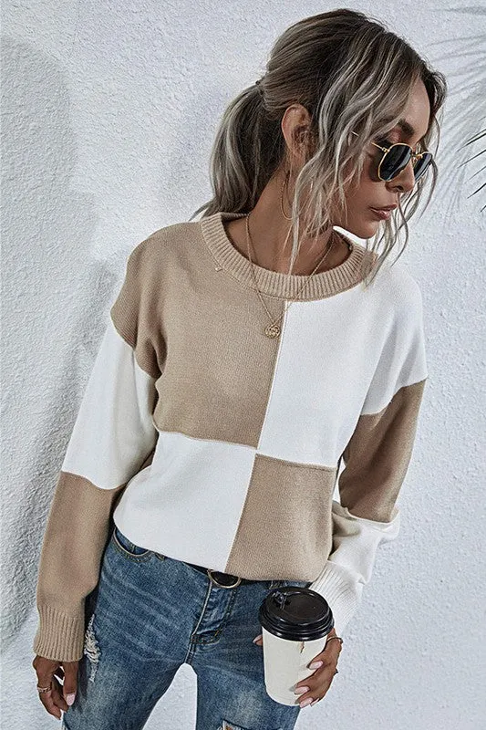 Knit's Worth It Color Block Sweater