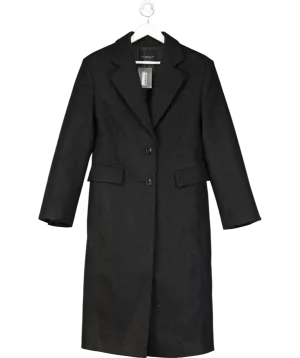 MANGO Black X Jen Ceballos - Wool Coat With Shoulder Pads UK M