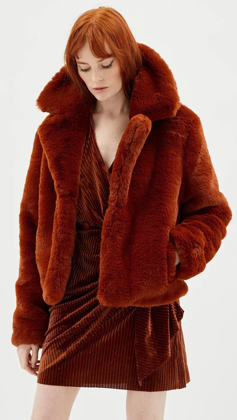 Mink Pink Sydney Faux Fur Jacket