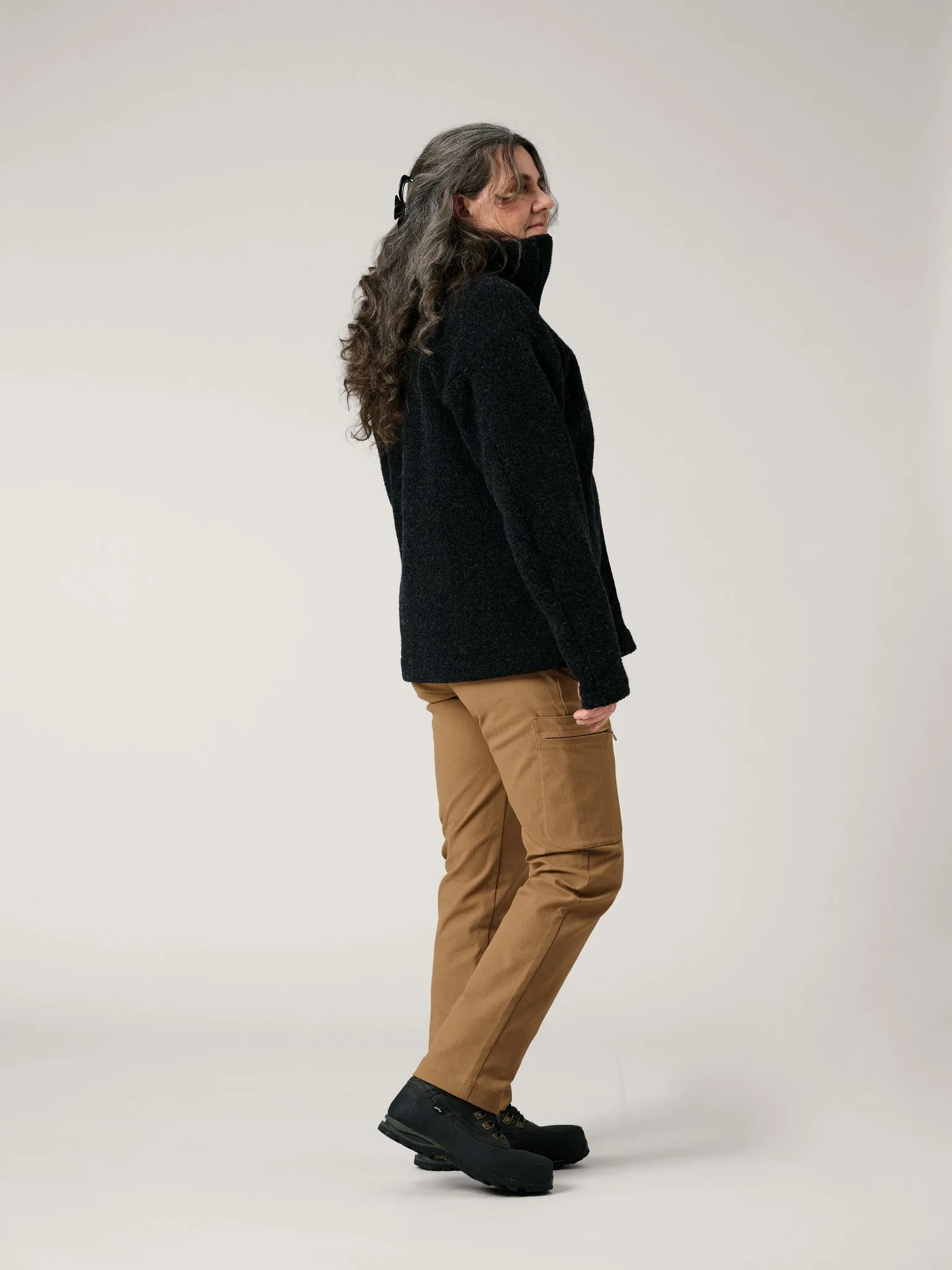 Minna Wool Fleece Jacket Black