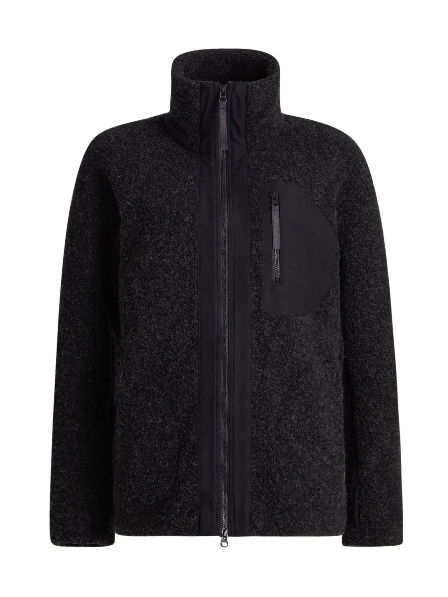 Minna Wool Fleece Jacket Black