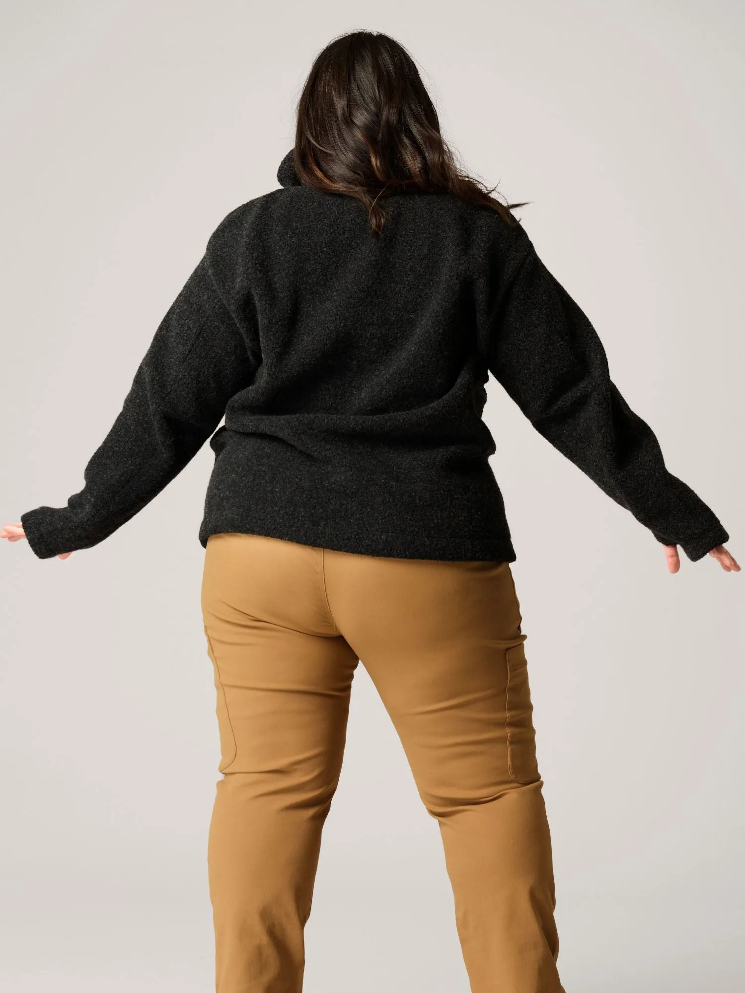 Minna Wool Fleece Jacket Black