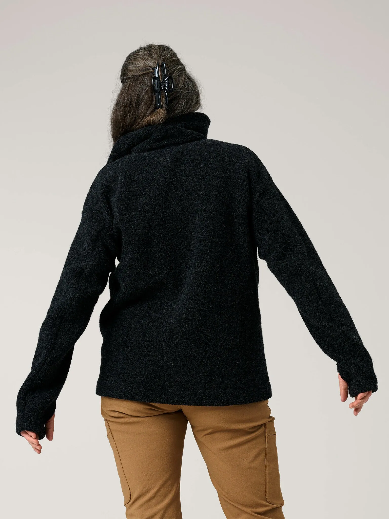 Minna Wool Fleece Jacket Black