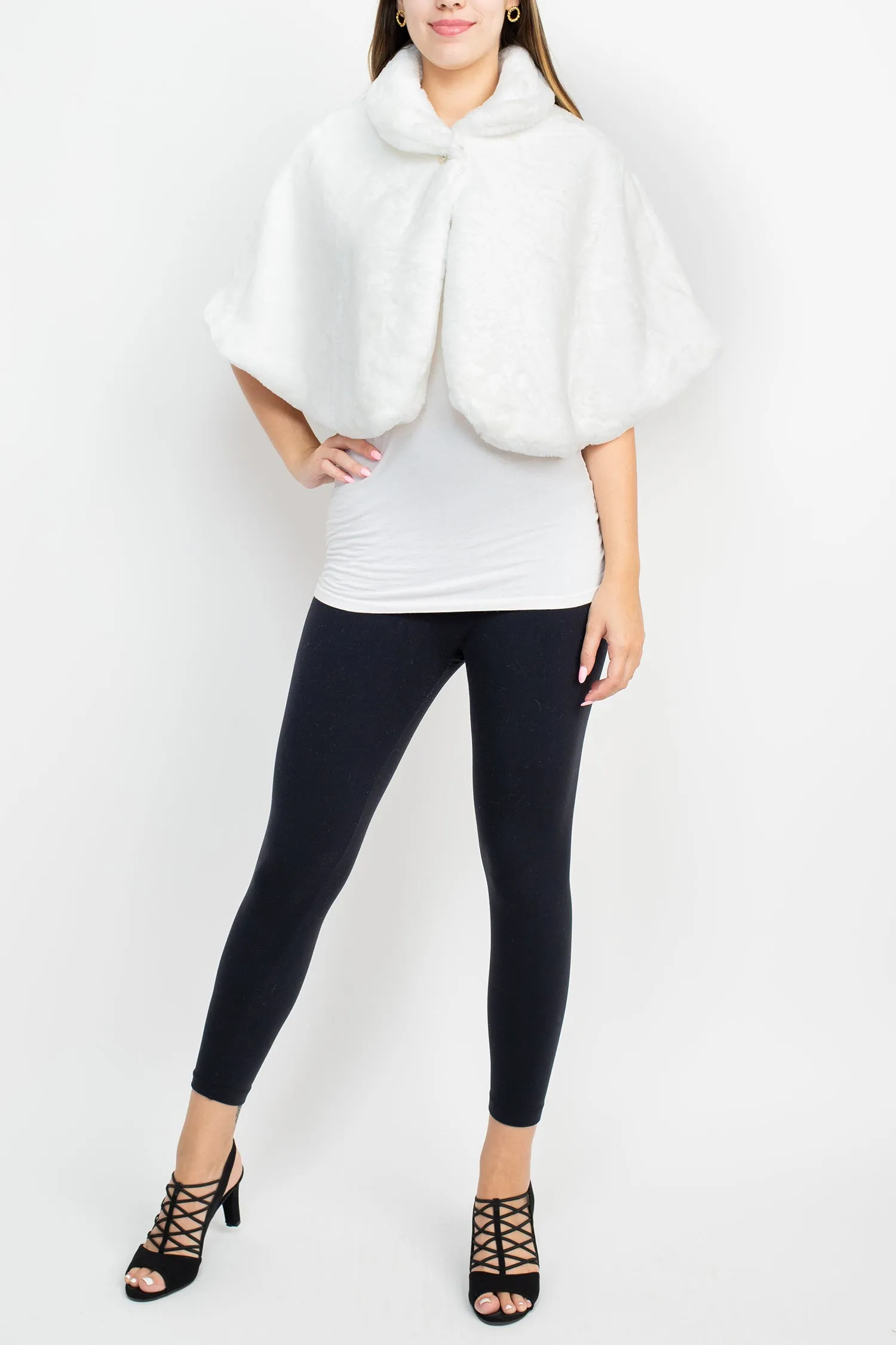 Nina Leonard Faux Fur Jacket