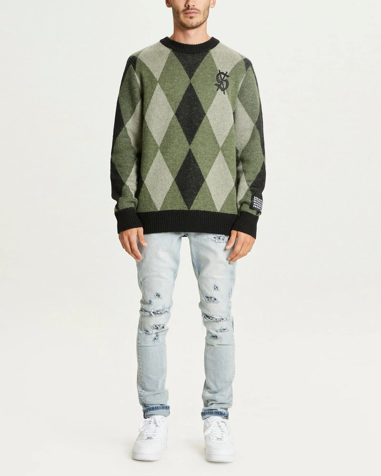 OLD DOLLAR KNIT CREW GREEN