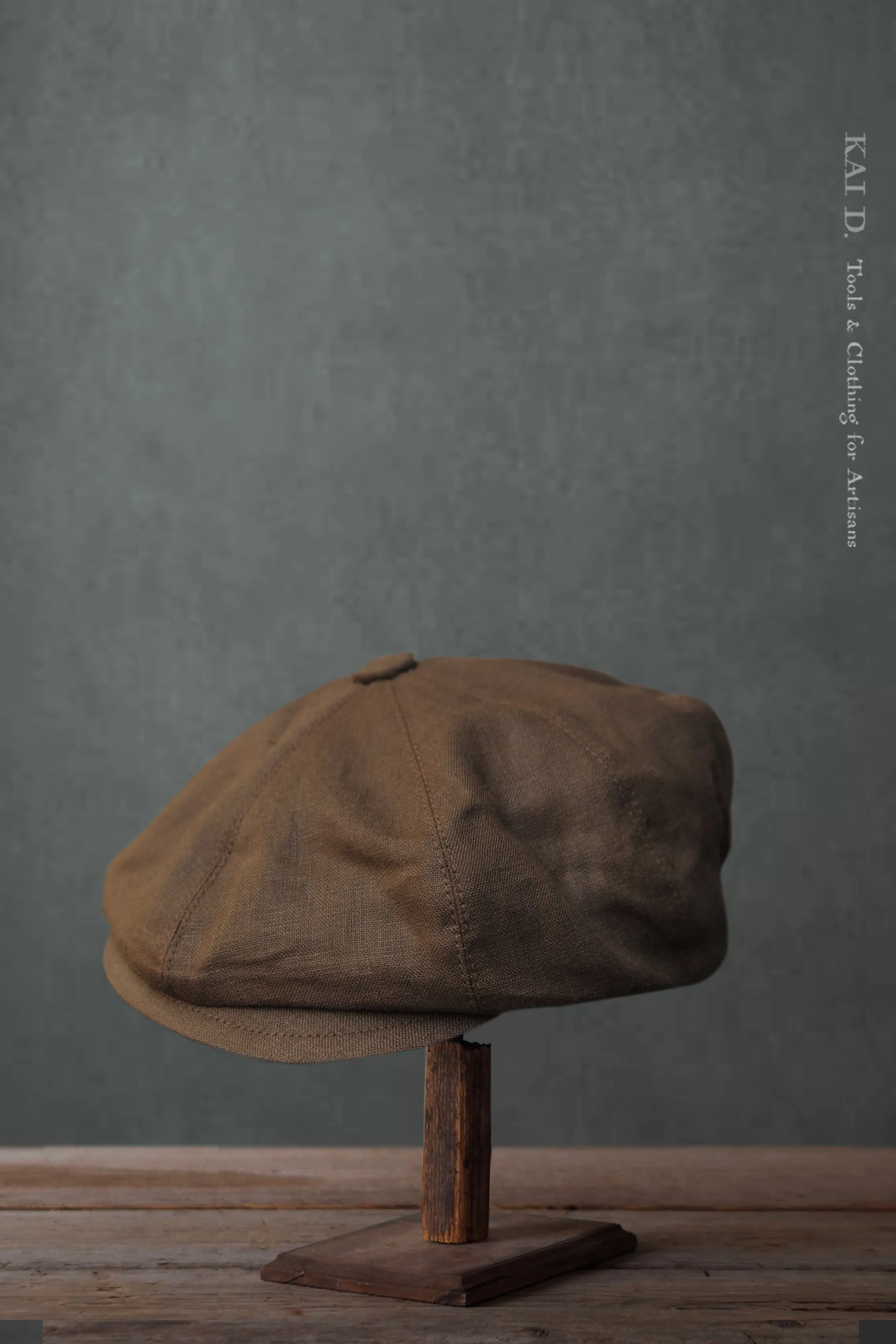 Peaky Hat - Brown Linen - M, L, XL
