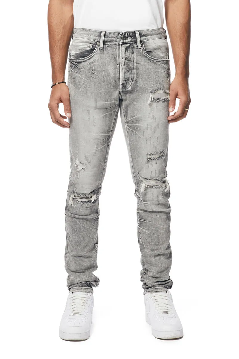 SMOKE RISE SLIM FIT WAVE EFFECT JEANS UNION GREY