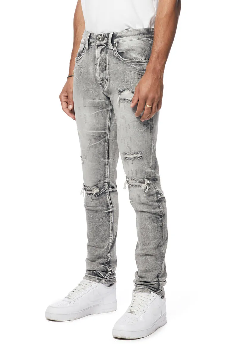 SMOKE RISE SLIM FIT WAVE EFFECT JEANS UNION GREY