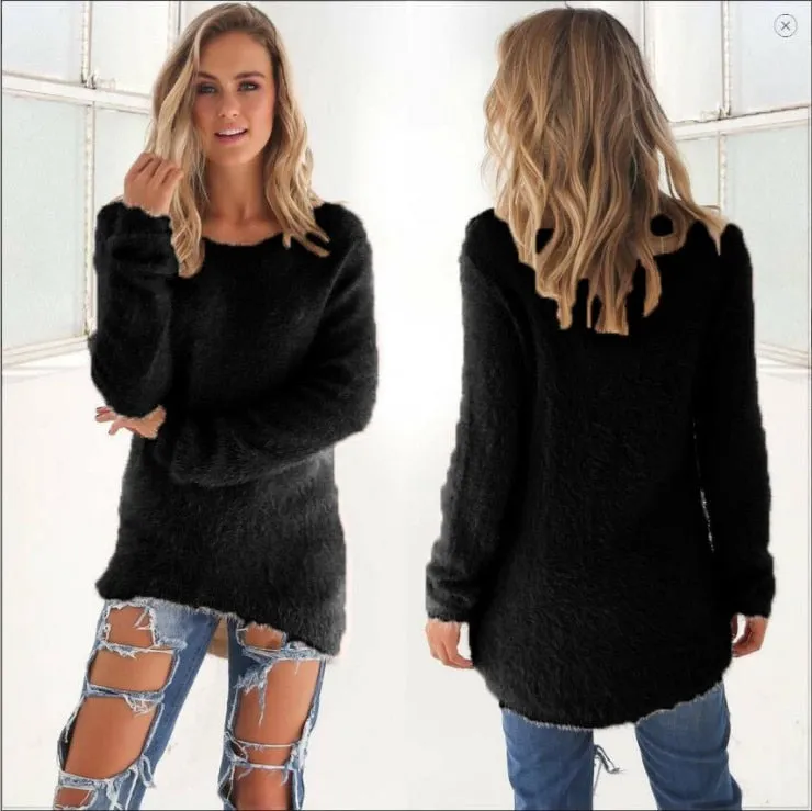 Super Soft And Comfortable Self-Cultivation Solid Color O Neck Pullover Women's Sweater