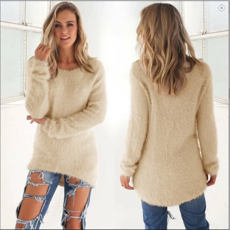 Super Soft And Comfortable Self-Cultivation Solid Color O Neck Pullover Women's Sweater