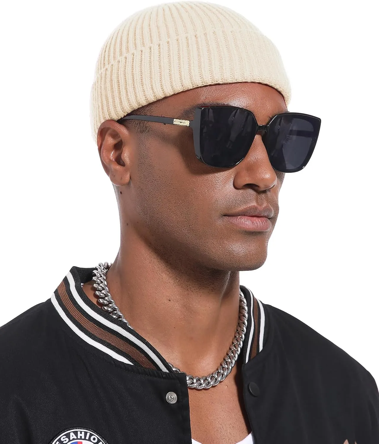 Swag Short Fisherman Beanie for Men Women, Wool Knit Cuff Soft Trawler Beanie Watch Hat, Winter Warm Hats Skull Cap