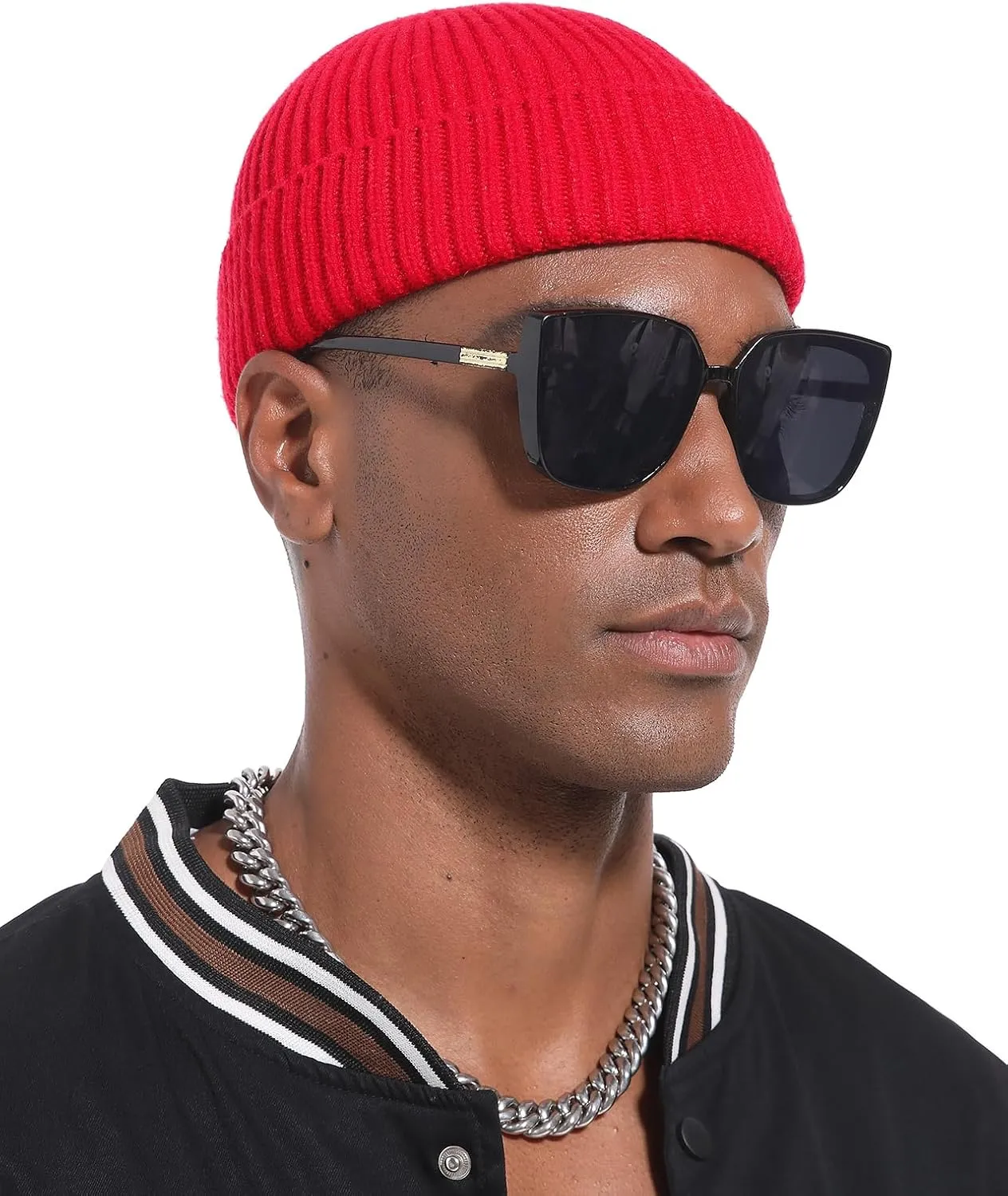 Swag Short Fisherman Beanie for Men Women, Wool Knit Cuff Soft Trawler Beanie Watch Hat, Winter Warm Hats Skull Cap