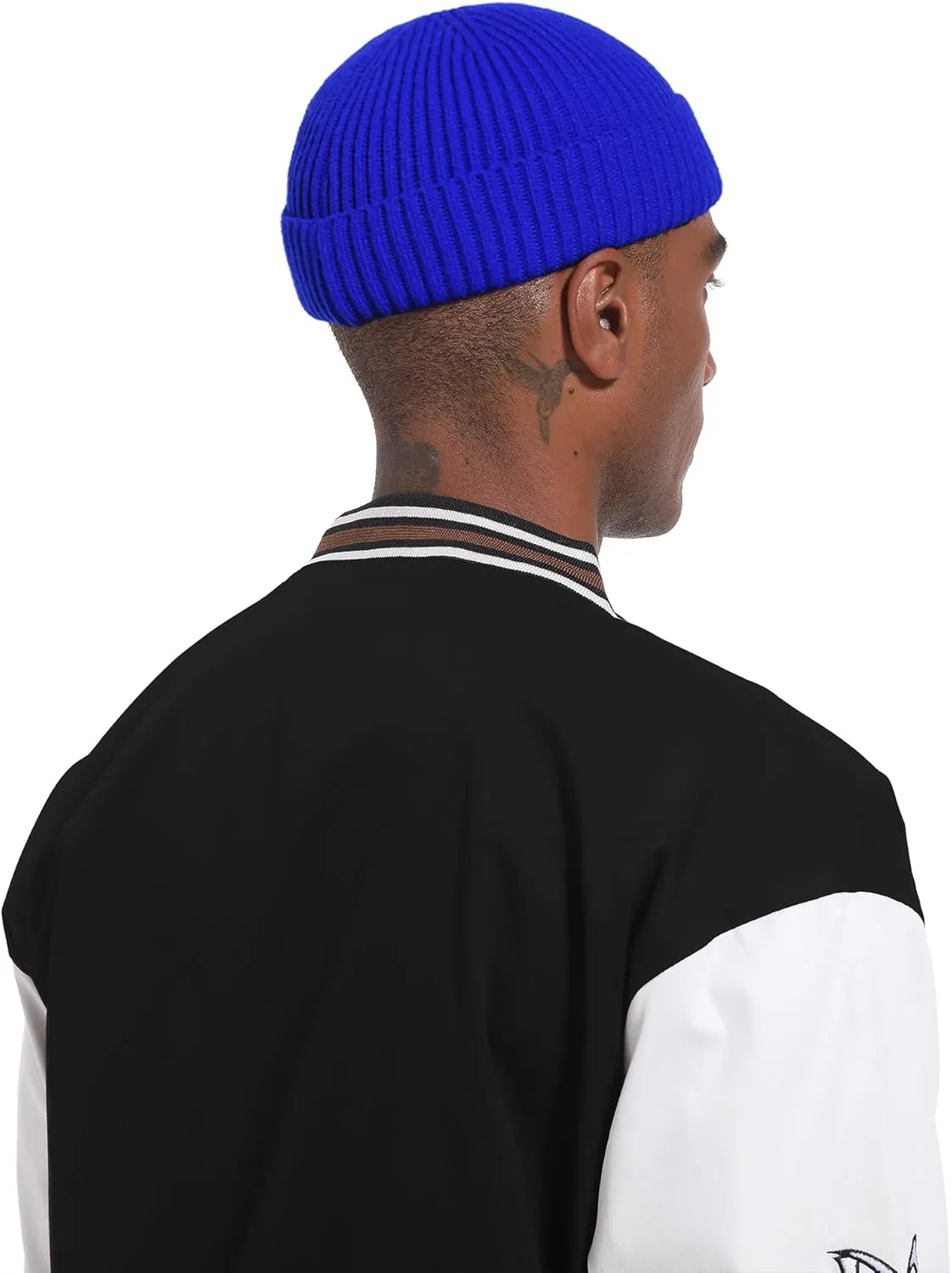 Swag Short Fisherman Beanie for Men Women, Wool Knit Cuffed Fleece Lined Trawler Beanies Winter Warm Hat