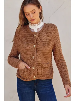 Thick Sweater With Gold Buttons