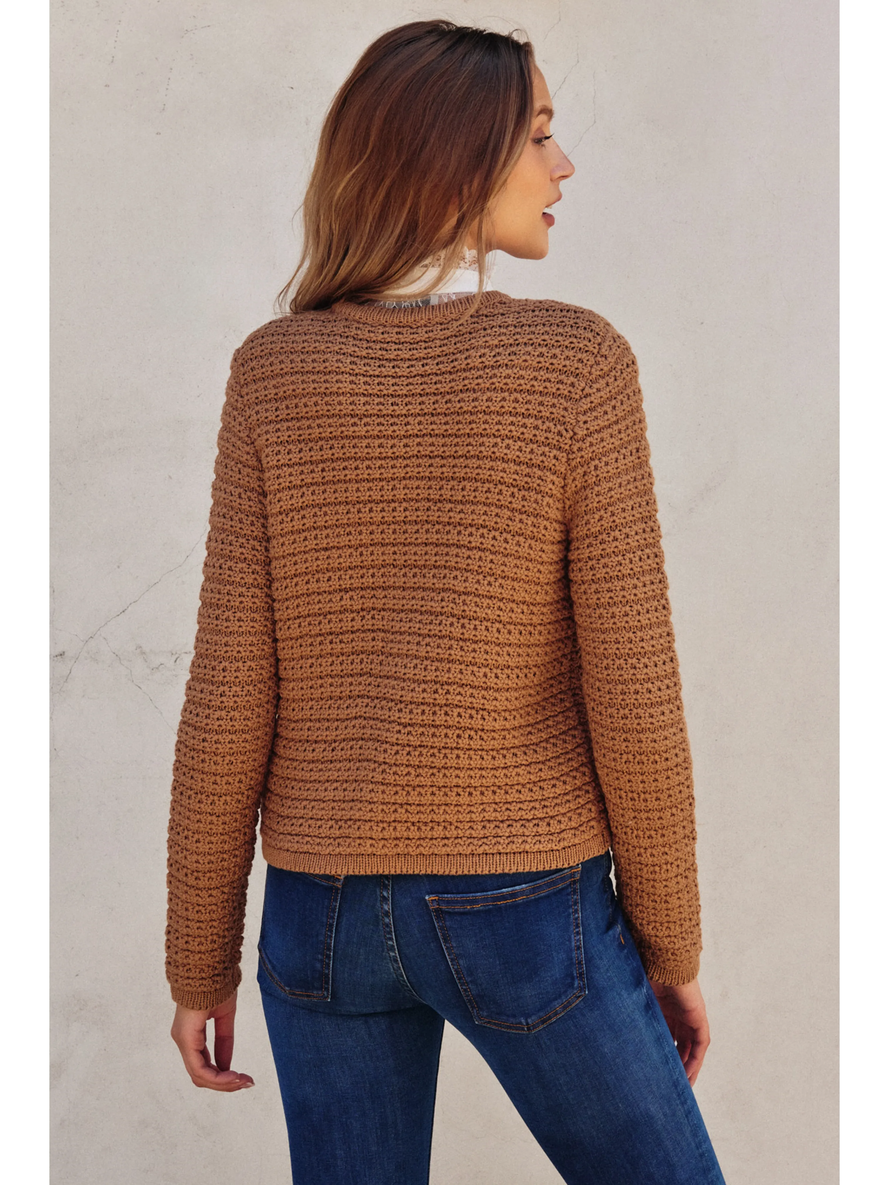 Thick Sweater With Gold Buttons