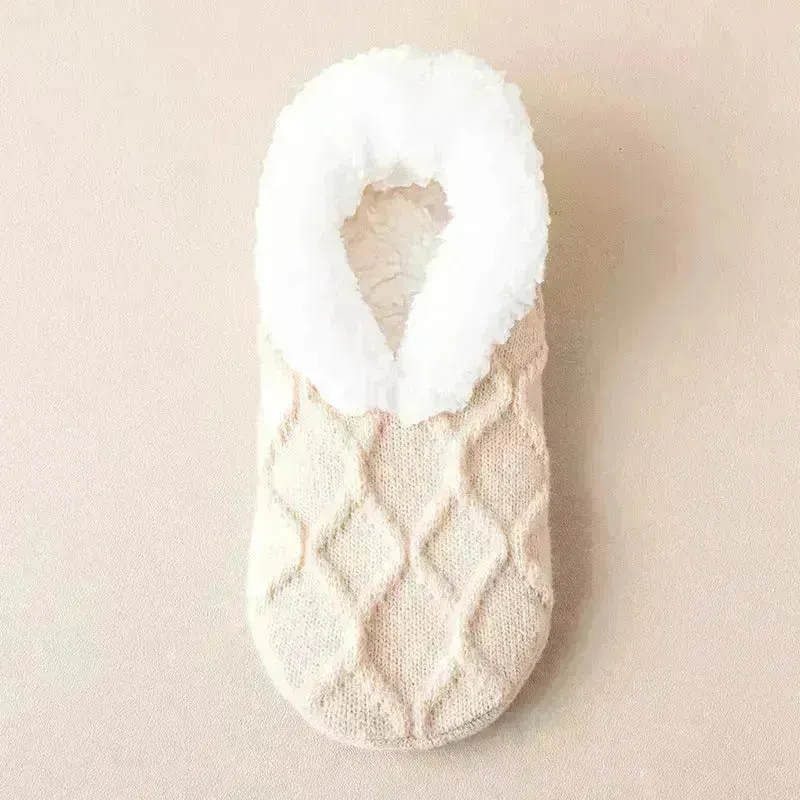 Winter Warm Short Cotton Slipper Socks Unisex Thicken Thermal Plush Home Floor Sock Soft Non-slip Grip Fuzzy Floor Fluffy Socks