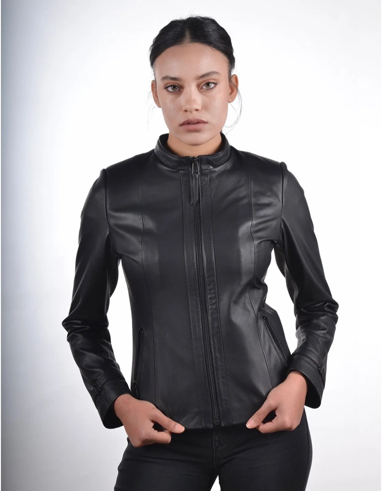 Women’s Classic Black Leather Jacket