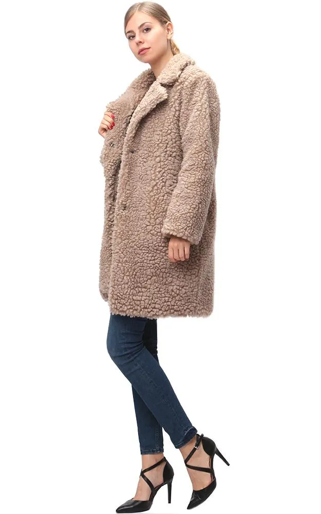 Y914 Soft Faux Fur Jacket With Pocket