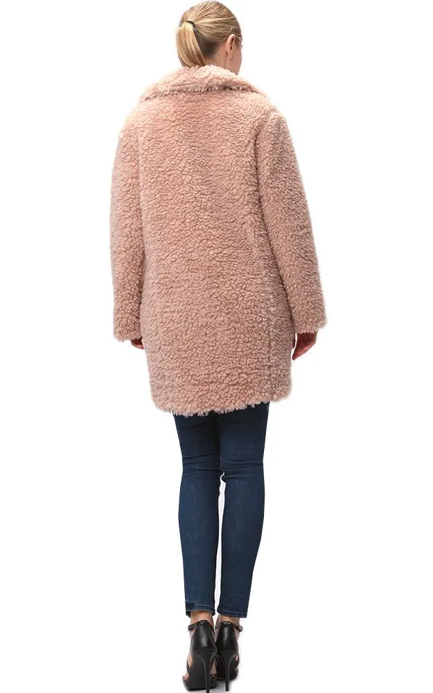 Y914 Soft Faux Fur Jacket With Pocket